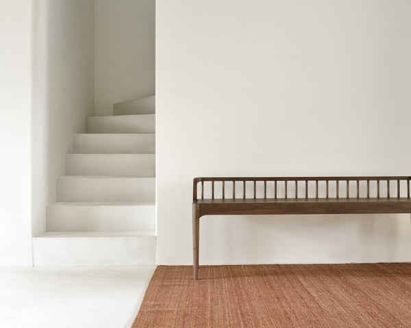 [3545180] Walnut spindle bench