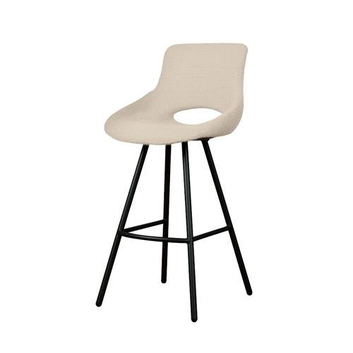 [008AI0180] Campo barchair - fabric Teddy MJ8-1 White