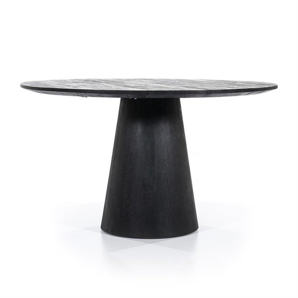 [01595657] Aron borðstofu-borð kringlótt 130x76 - svart