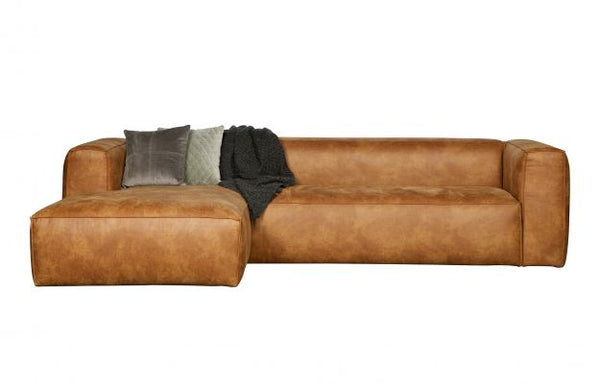 [011375689C] BEAN CORNER SOFA LEFT COGNAC