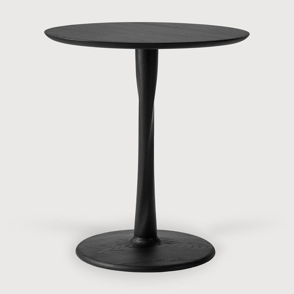 [3550011] Oak Torsion borðstofuborð 70cm - svart