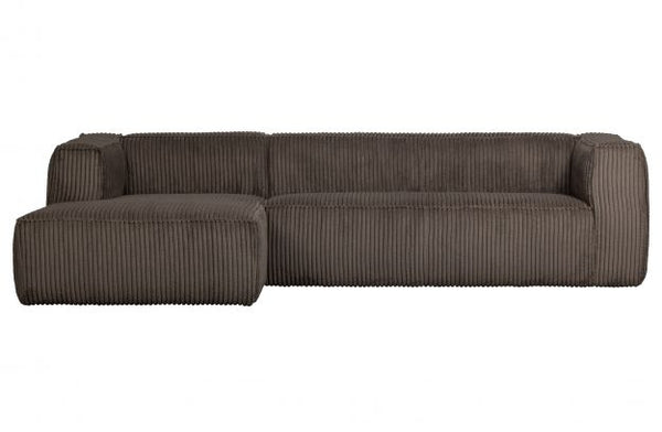 [011375689] BEAN CORNER SOFA LEFT HEFTY RIBCORD MUD