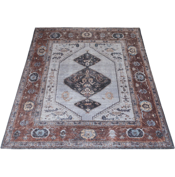 [00418716] Gólfmotta Karaca Antraciet/Brown 09 - 200 × 290 c