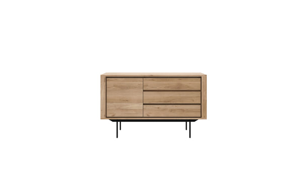 [3551388] Oak Shadow sideboard - 1 door - 3drawers-134/45/80