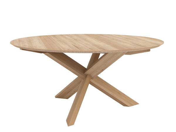 [3550164] Oak Circle borðstofuborð 163cm