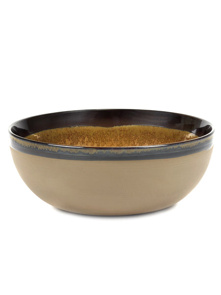 [03051162130] BOWL L SURFACE D23,5 H9,5 RUSTY BROWN