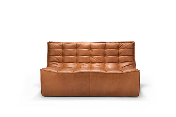[3520083] N701 sofa - 2 sæta - old saddle leður