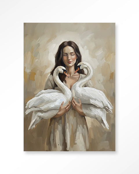 [01825271] Swan Children veggmynd 110x145
