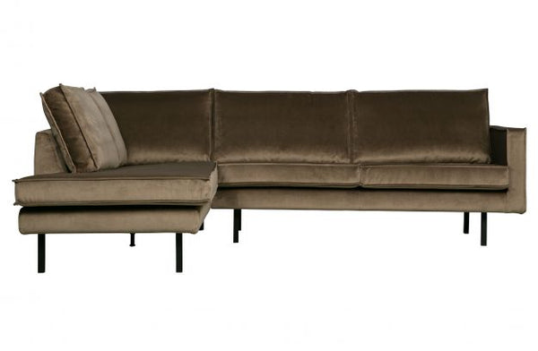 [0111041] RODEO CORNER SOFA LEFT VELVET TAUPE