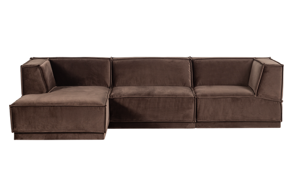 [011377860-VB] Manu sófi v/ tunga velvet brown