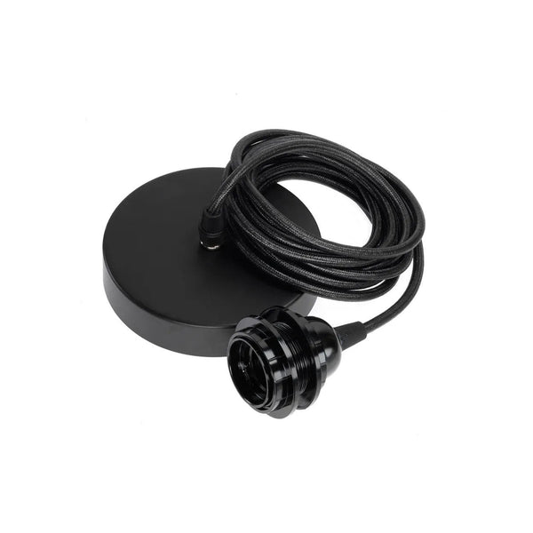 [027FL-B-001] Fitting Lamps Ceiling - Black - 1 Fitting