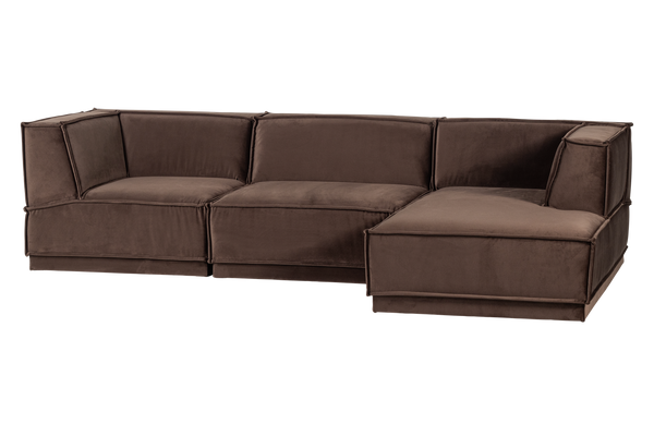 [011377861 -VB] Manu sófi h/ tunga velvet brown síðasta eintak
