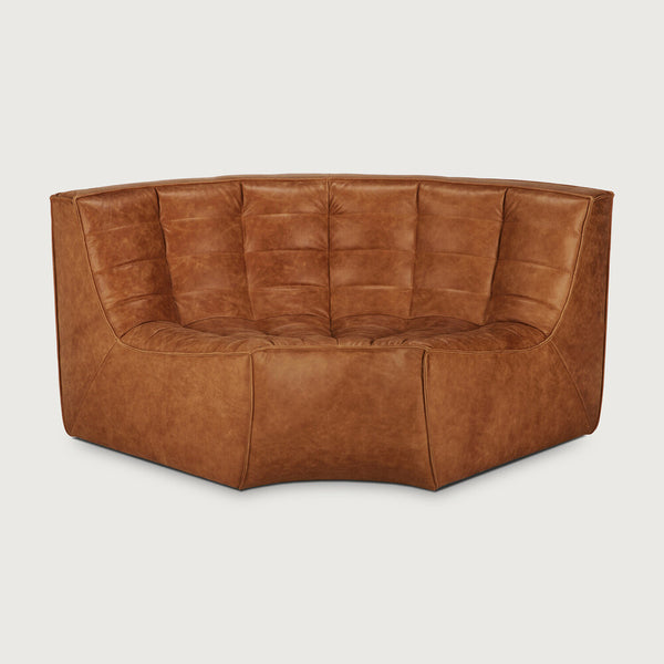 [3520079] N701 sofa - round corner - old saddle